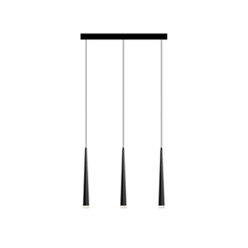 Lineare Anhängerleuchten moderne LED -Aufhängung Anhänger Licht mit weißem Acrylschatten