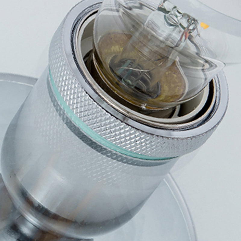 Glass Circle Wall Sconce Single Bulb lampada a parete in stile contemporanea in chiaro per camera da letto