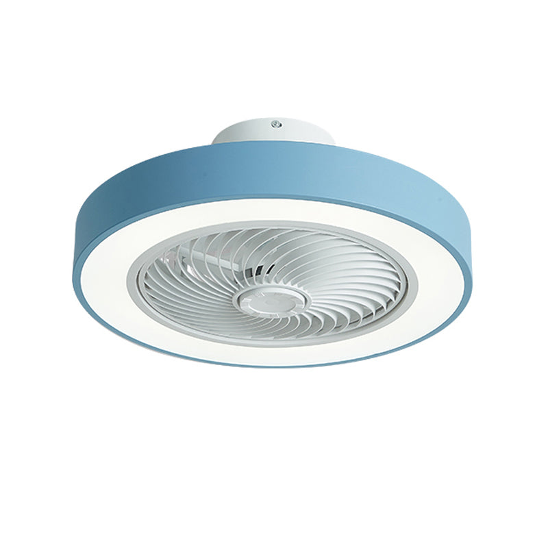 Makkaron -trommelförmige Lüfterbeleuchtung Acryl Kinder Schlafzimmer LED SEMI BUSH MOUNT LAMPE