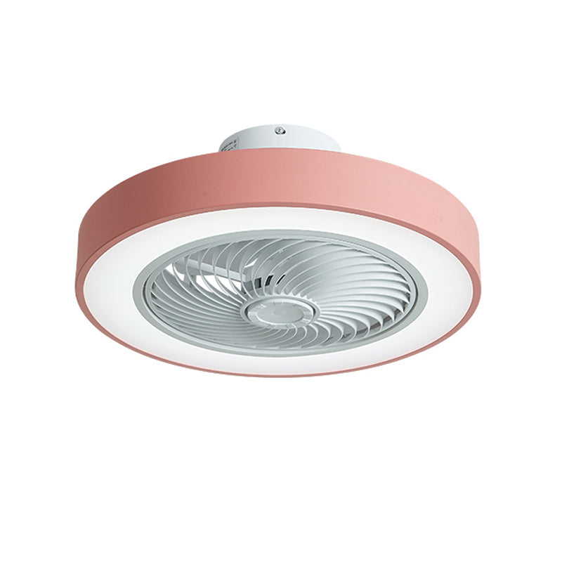 Makkaron -trommelförmige Lüfterbeleuchtung Acryl Kinder Schlafzimmer LED SEMI BUSH MOUNT LAMPE