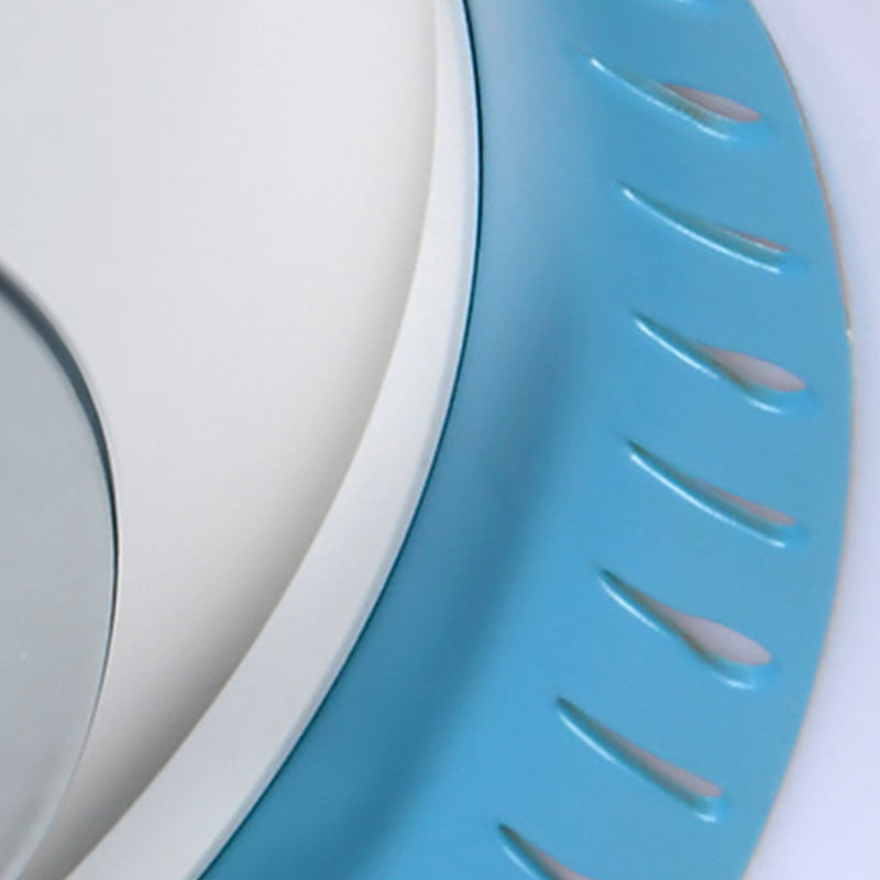 Acrylrunde LED -Spülen -Decken -Deckenventilator Makkaronstil Halbflush -Leuchte für Schlafzimmer