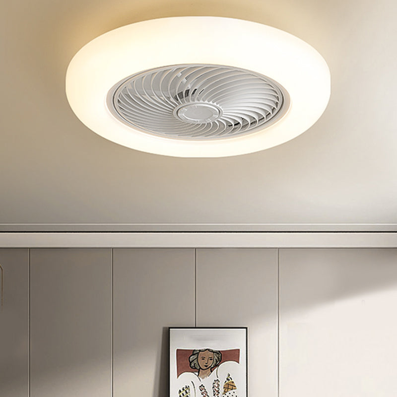 Stilvolle minimalistische runde Lüfterlampe Acryl Schlafzimmer LED SEMI BUSH MOUNT Deckenleuchte