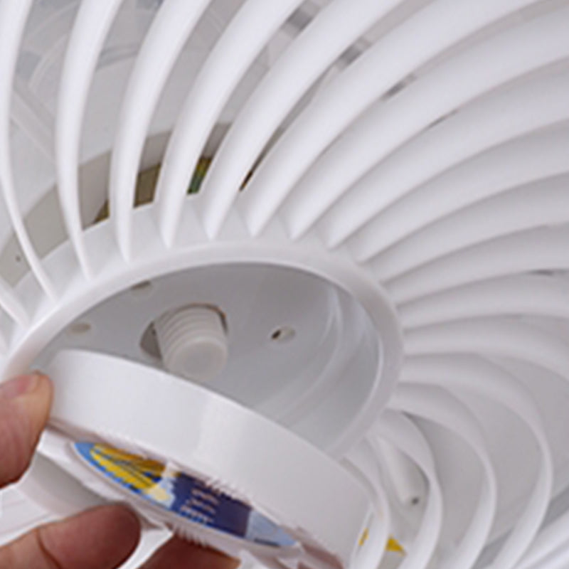Weiße kreisförmige Lüfterleuchte Nordic LED Metal Semi Flush Deckenleuchte