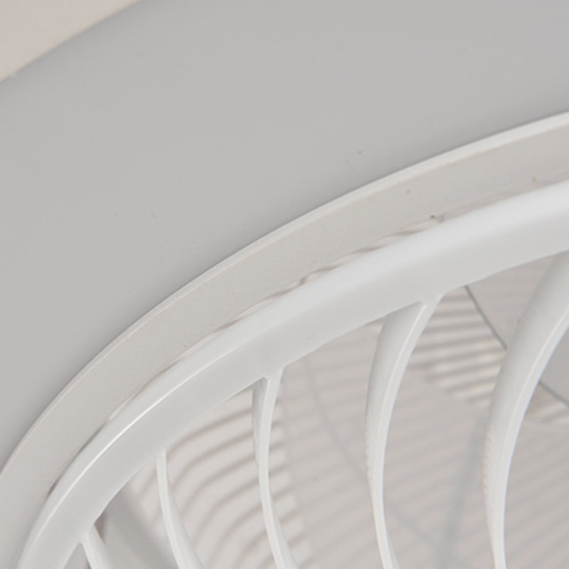 Weiße kreisförmige Lüfterleuchte Nordic LED Metal Semi Flush Deckenleuchte