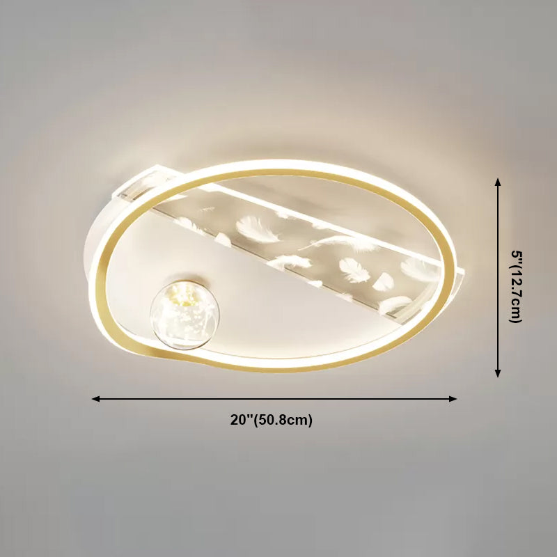 Lampada da soffitto da incasso in stile moderno a 3 luci con paralume geometrico in oro