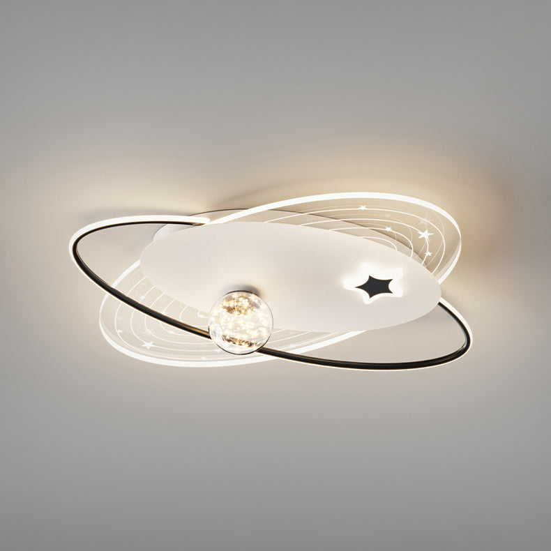 Assunzione moderna a filo in stile moderno a 4 luci a 4 luci in finitura nera