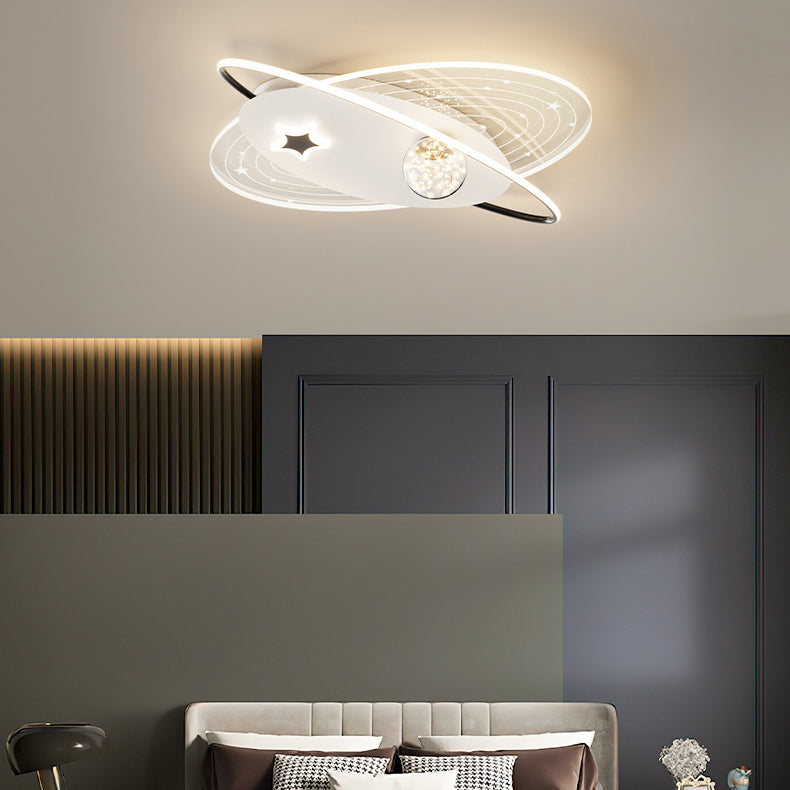 Assunzione moderna a filo in stile moderno a 4 luci a 4 luci in finitura nera