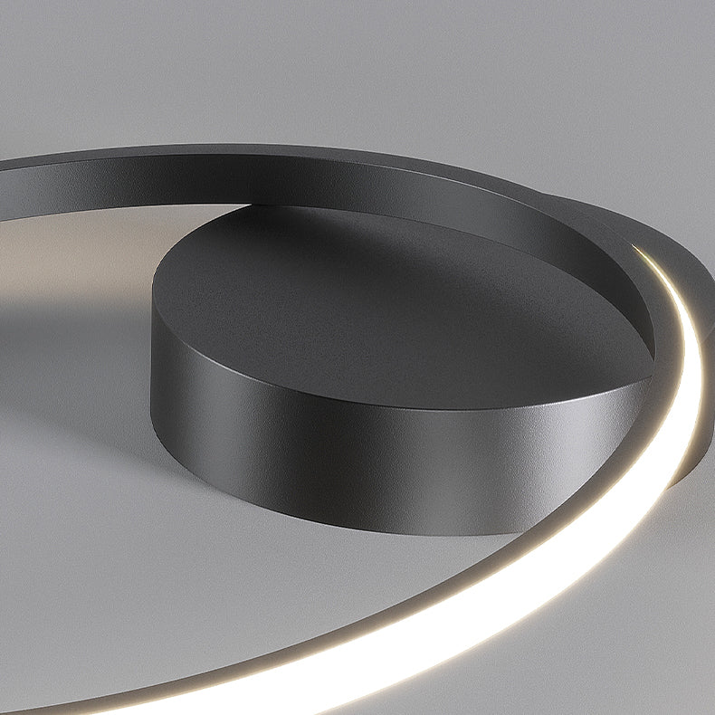 Round Shade 3-Lights Modern Style Flush Mount Ceiling Lighting Fixture for Living Room Bedroom