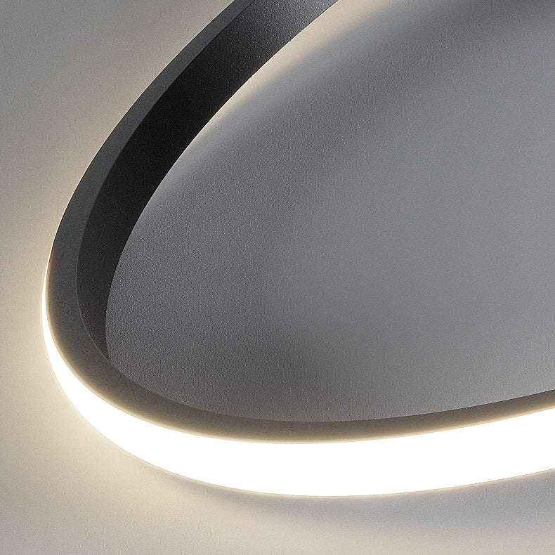 Round Shade 3-Lights Modern Style Flush Mount Ceiling Lighting Fixture for Living Room Bedroom