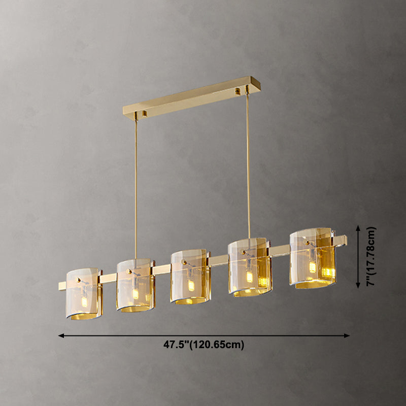 Characteristic Light Luxury Contemporary Style Hanging Island Pendant Light for Dining Room