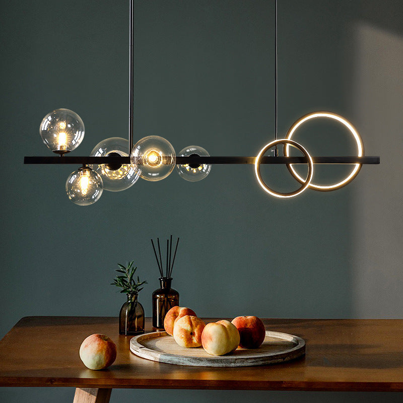 Nordic Minimalism Modern Style LED Island Chandelier Light for Dining Room Living Room