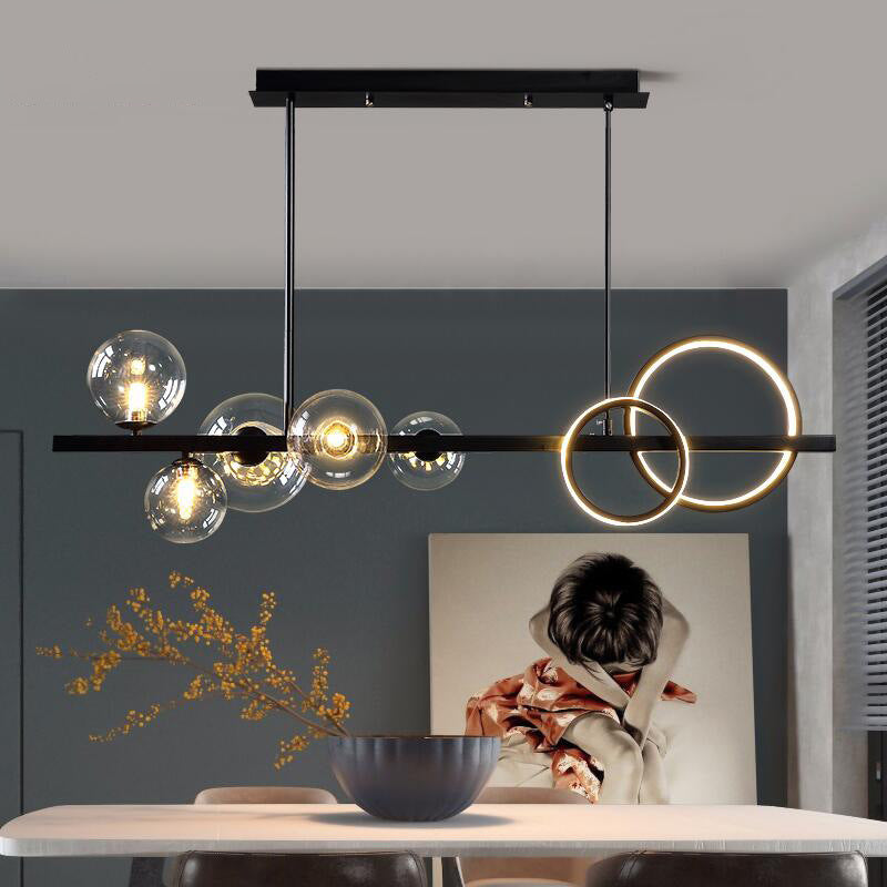 Nordic Minimalism Modern Style LED Island Chandelier Light for Dining Room Living Room