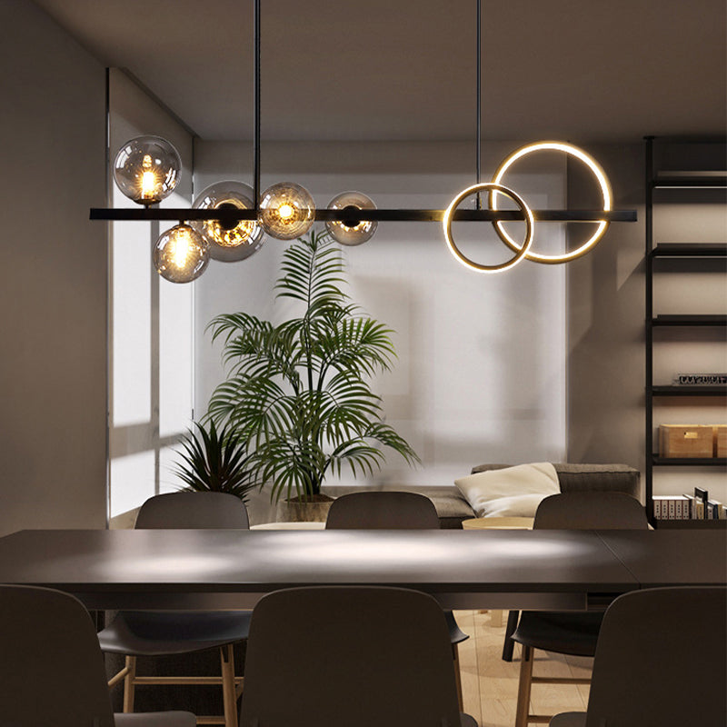 Nordic Minimalism Modern Style LED Island Chandelier Light for Dining Room Living Room
