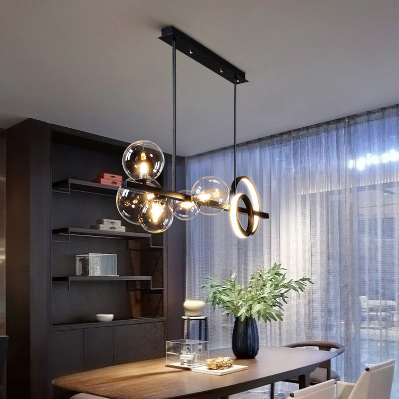 Nordic Minimalism Modern Style LED Island Chandelier Light for Dining Room Living Room