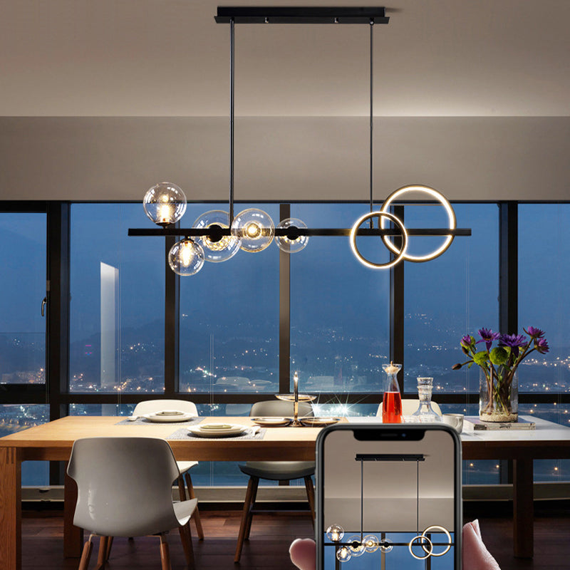 Nordic Minimalism Modern Style LED Island Chandelier Light for Dining Room Living Room