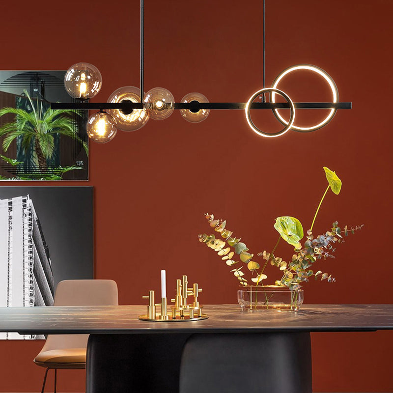 Nordic Minimalism Modern Style LED Island Chandelier Light for Dining Room Living Room