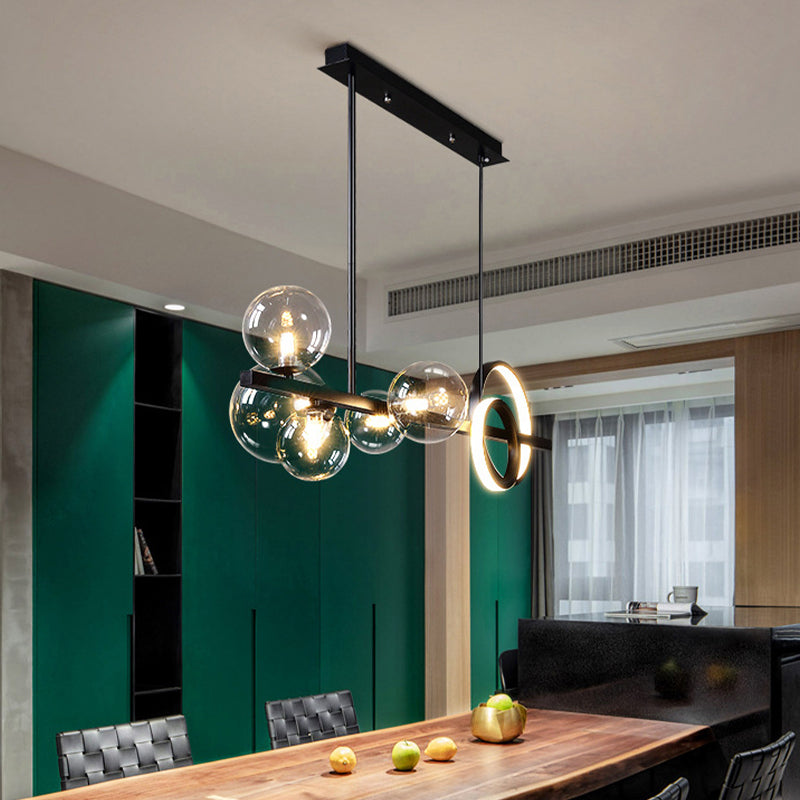 Nordic Minimalism Modern Style LED Island Chandelier Light for Dining Room Living Room