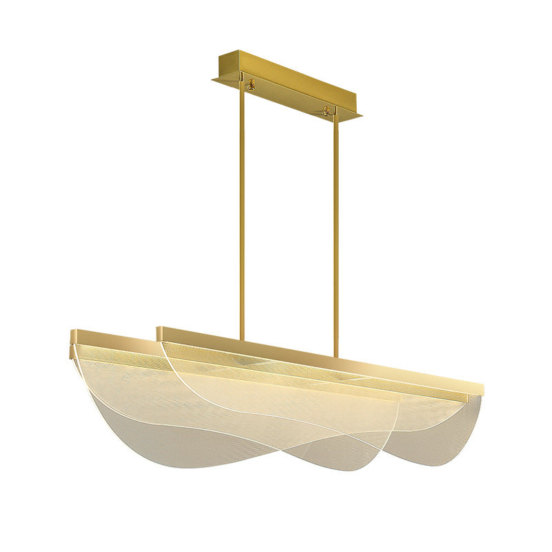 Modern Lighting Chandelier Island Lighting Fixtures Metal 3 Light Island Lights in Gold