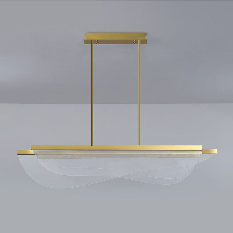 Modern Lighting Chandelier Island Lighting Fixtures Metal 3 Light Island Lights in Gold