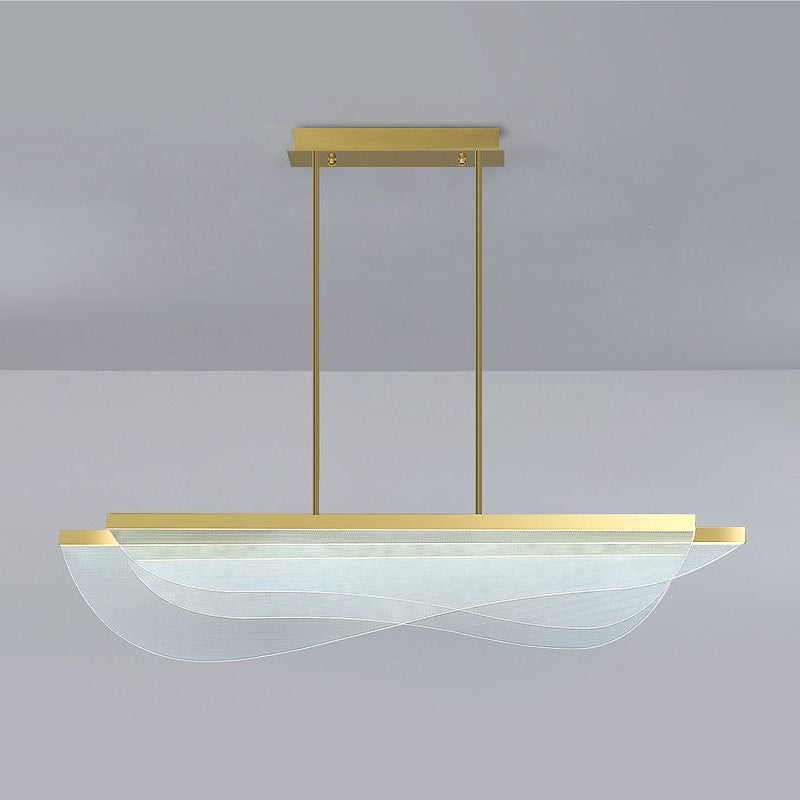 Modern Lighting Chandelier Island Lighting Fixtures Metal 3 Light Island Lights in Gold