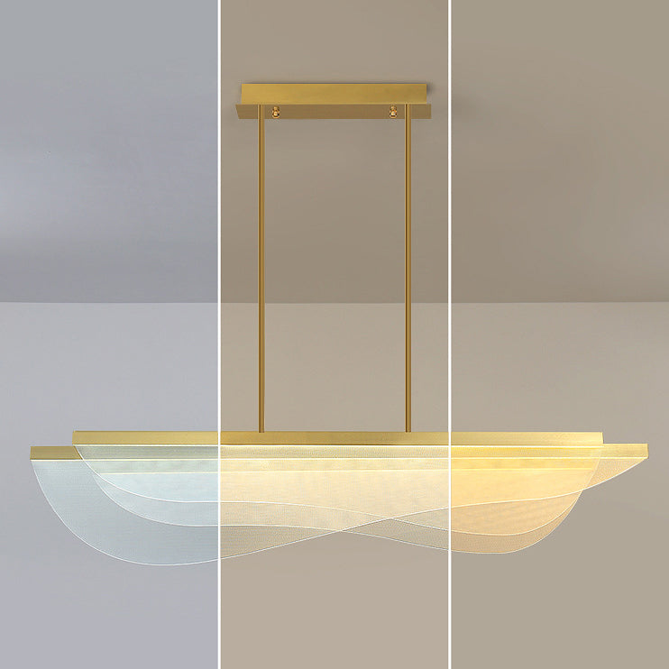 Modern Lighting Chandelier Island Lighting Fixtures Metal 3 Light Island Lights in Gold