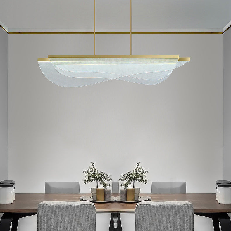 Modern Lighting Chandelier Island Lighting Fixtures Metal 3 Light Island Lights in Gold