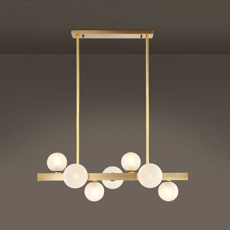 Modern Pendant Chandelier Globe Island Lighting Ideas Glass Island Ceiling Light in Gold