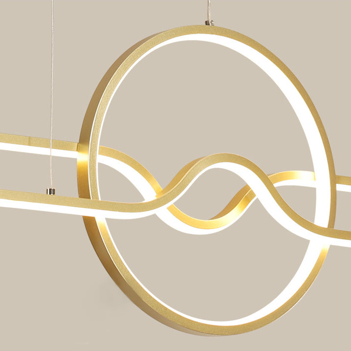 Geometric Island Lighting Ideas Modern Chandelier Metal 3 Light Island Ceiling Light for Dining Room