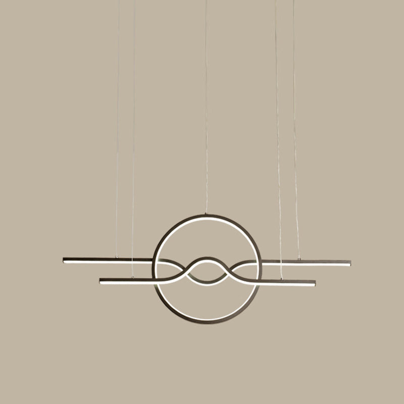 Idee di illuminazione dell'isola geometrica moderna lampadario metallo 3 luci del soffitto isola per sala da pranzo