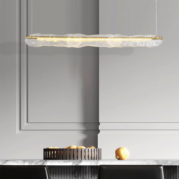 Linear Island Lighting Ideas Modern Chandelier Metal 1 Light Island Ceiling Light in Gold Finish