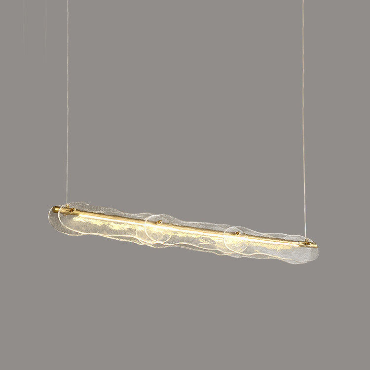 Linear Island Lighting Ideas Modern Chandelier Metal 1 Light Island Ceiling Light in Gold Finish