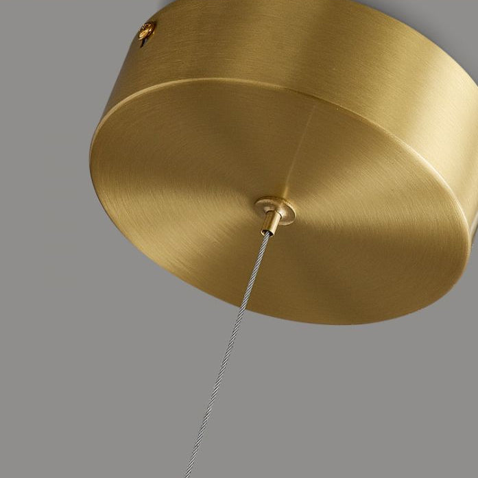 Idee di illuminazione dell'isola lineare moderna lampadario in metallo 1 luce isola luminosa in oro finitura