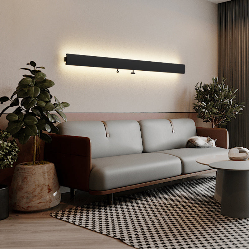 Luce da parete da parete lineare Light Seguit Light Aibliting Metal Sconce, navi senza decorazioni