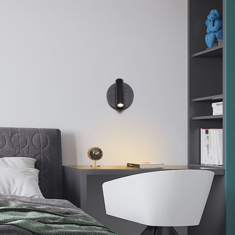 Lampada a monte a parete cilindro Stile moderno a 1 luci di scarpa in alluminio in alluminio