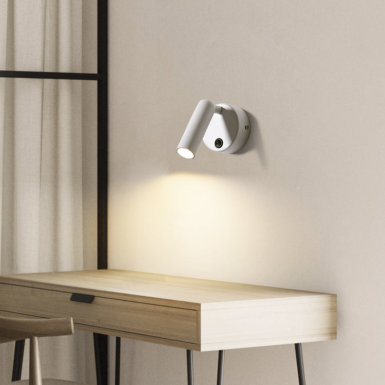 Lampada a monte a parete cilindro Stile moderno a 1 luci di scarpa in alluminio in alluminio