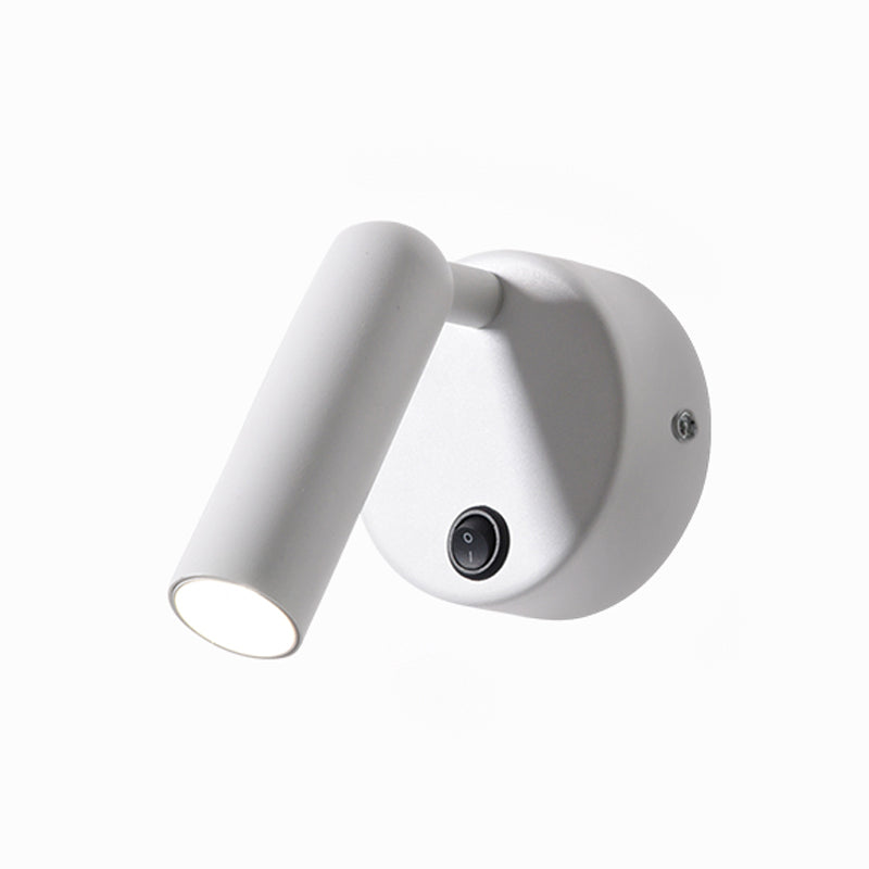 Lampada a monte a parete cilindro Stile moderno a 1 luci di scarpa in alluminio in alluminio