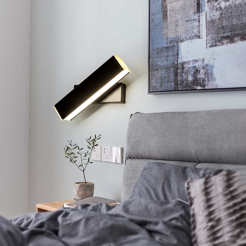 Rectangle Shade 1-Light Wall Light Sconces Aluminum Modern Style Wall Mounted Lamp