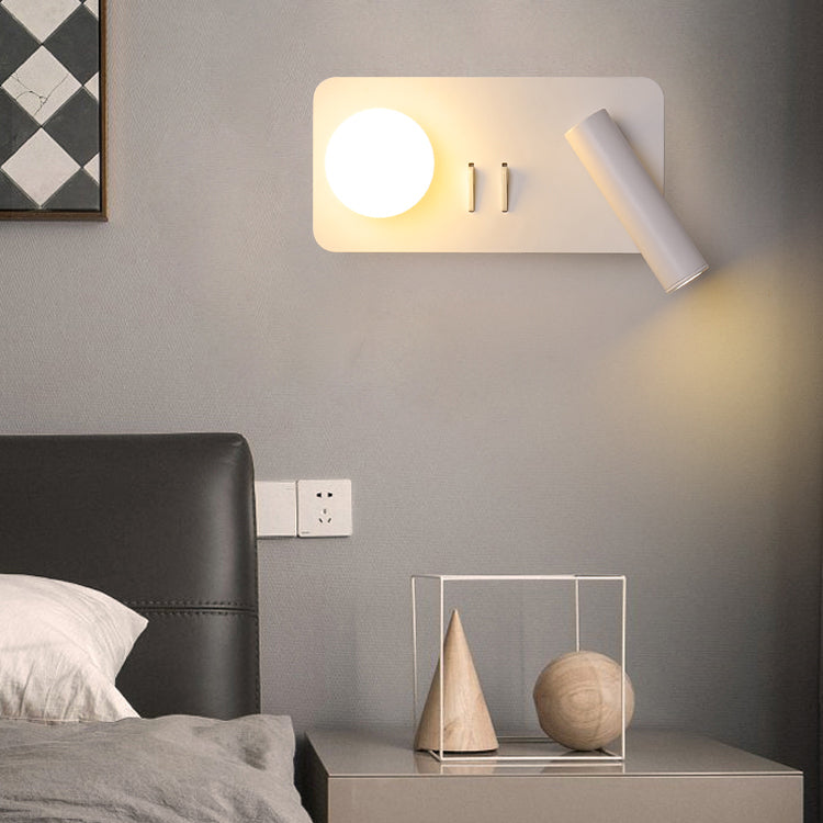 Idées d'éclairage mural géométrique blanc moderne