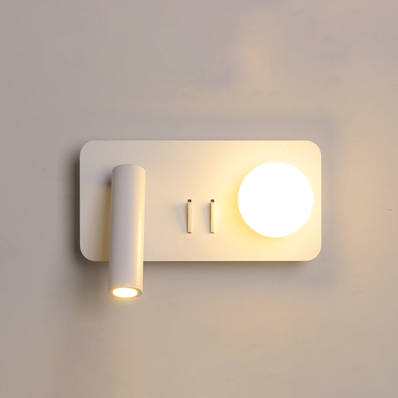 Idées d'éclairage mural géométrique blanc moderne