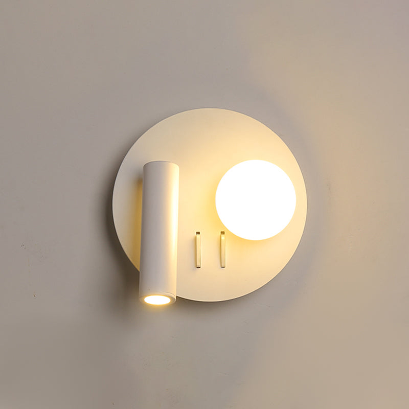 Idées d'éclairage mural géométrique blanc moderne