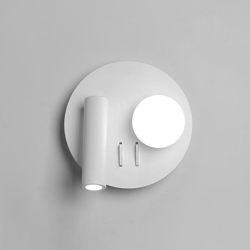 Idées d'éclairage mural géométrique blanc moderne