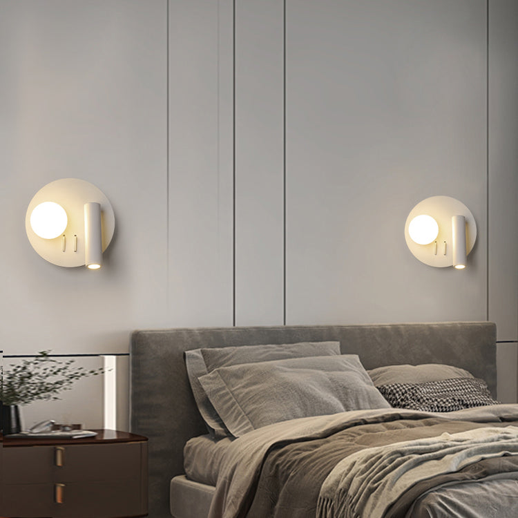 Idées d'éclairage mural géométrique blanc moderne