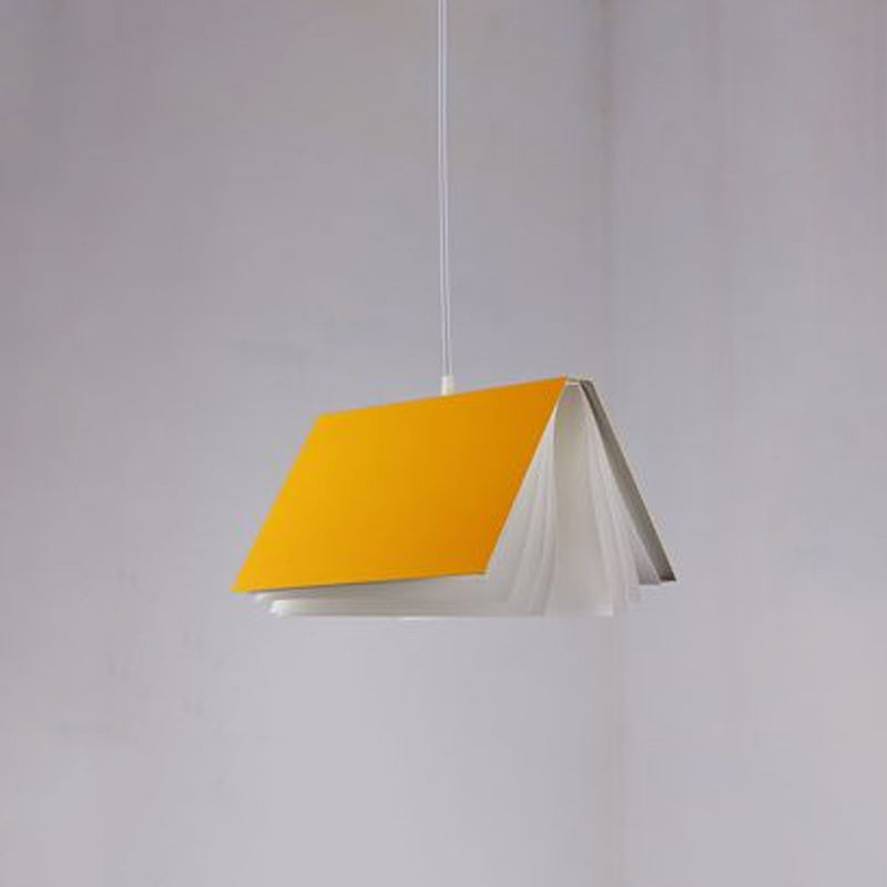 Lámpara de colgante de macarrones de hierro ligero de color colgante artístico moderno con telas