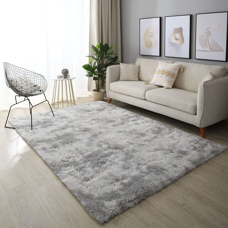 Simplicité Solide Shag Carpet Polyester Raping Indoor Tapis de support sans glissement pour décoration pour la maison