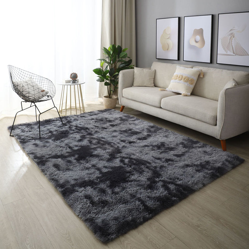Simplicité Solide Shag Carpet Polyester Raping Indoor Tapis de support sans glissement pour décoration pour la maison