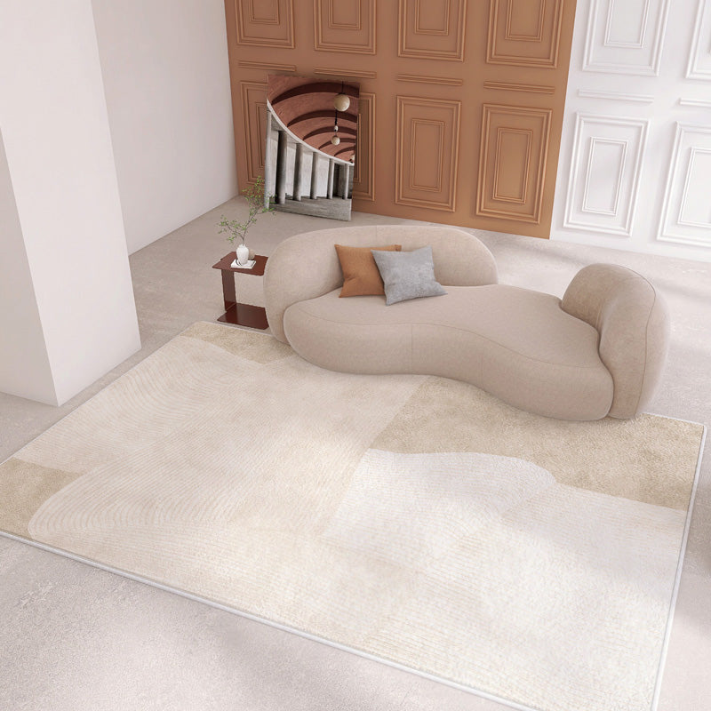 Simplicity Area Carpet Modern Indoor Rug Polyester Stain Resistant Area Rug for Living Room
