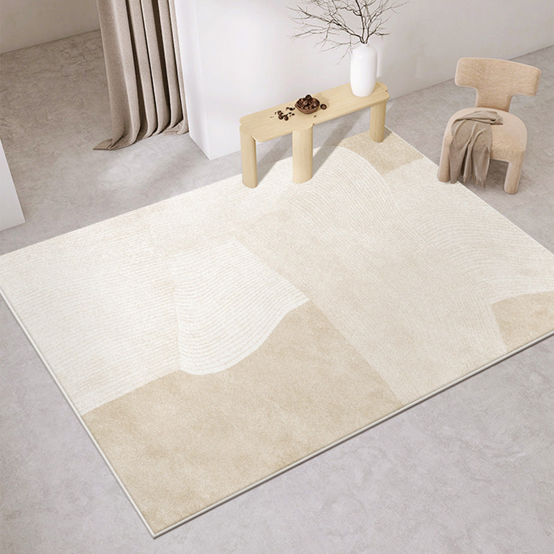 Simplicity Area Carpet Modern Indoor Rug Polyester Stain Resistant Area Rug for Living Room