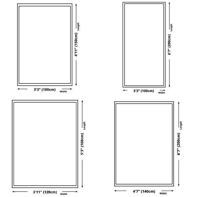 Traditional Flower Printed Carpet Polyester Area Rug Non-Slip Backing Indoor Carpet for Living Room