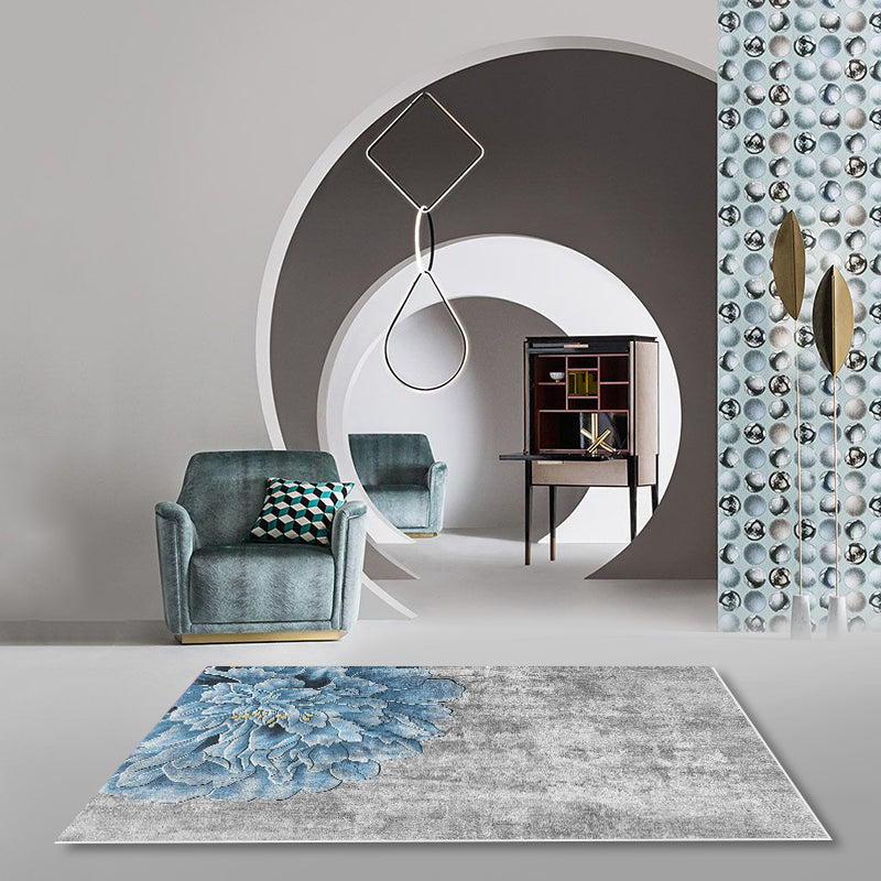 Stylis Modern Area Rug Polyester Abstract Pattern Area Carpet Stain Resiatant Rug for Home Decor