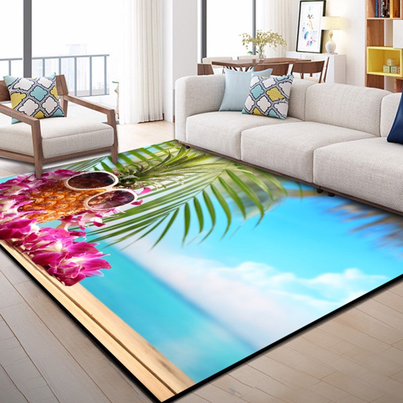 Natural Floral Pattern Indoor Rug Polyester Carpet Stain Resistant Area Carpet for Home Decoration